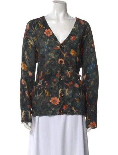 Pre-owned R13 Merino Wool Floral Print Sweater W/ Tags In Multi