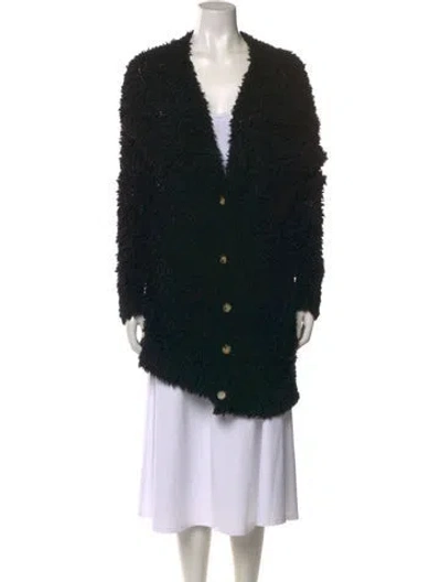 Pre-owned R13 Merino Wool V-neck Sweater In Black