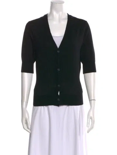 Pre-owned R13 Merino Wool V-neck Sweater In Black
