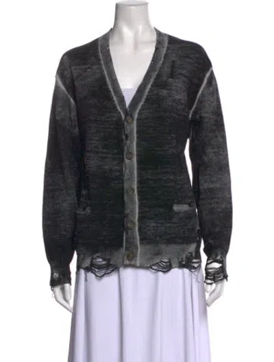 Pre-owned R13 Merino Wool V-neck Sweater In Black