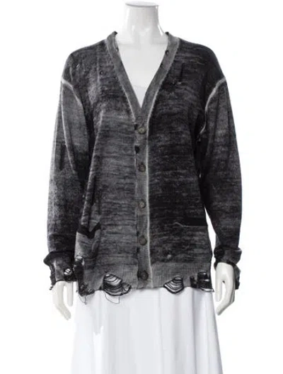 Pre-owned R13 Merino Wool V-neck Sweater In Gray