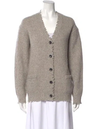Pre-owned R13 Merino Wool V-neck Sweater In Neutral