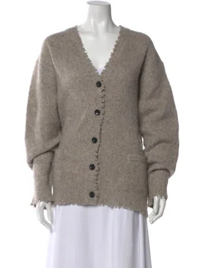 Pre-owned R13 Merino Wool V-neck Sweater In Neutral
