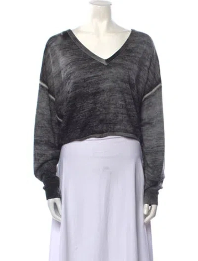 Pre-owned R13 Merino Wool V-neck Sweater W/ Tags In Gray