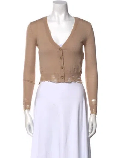 Pre-owned R13 Merino Wool V-neck Sweater W/ Tags In Neutral