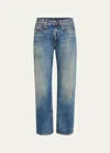 R13 Mid-rise Boyfriend Jeans In Garnet Blue