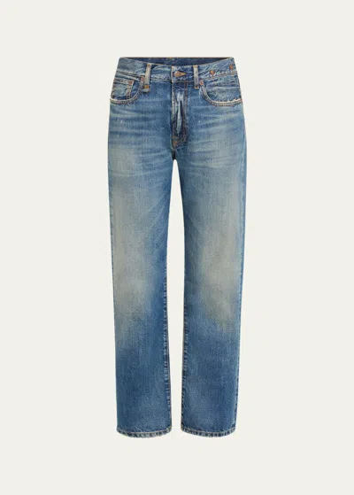 R13 Mid-rise Boyfriend Jeans In Amber Blue