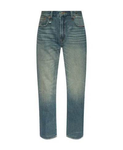 R13 Mid-rise Boyfriend Jeans In Gray