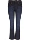 R13 Kick Fit Cropped High-rise Flared Jeans In Blau