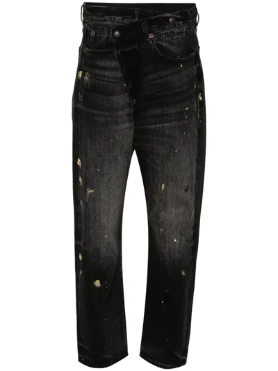 R13 Mid-rise Straight-leg Jeans In Black