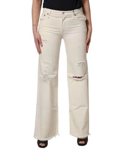 Pre-owned R13 Mid Waisted Bootcut Tatte Blue Trouser Women's Jeans () In White