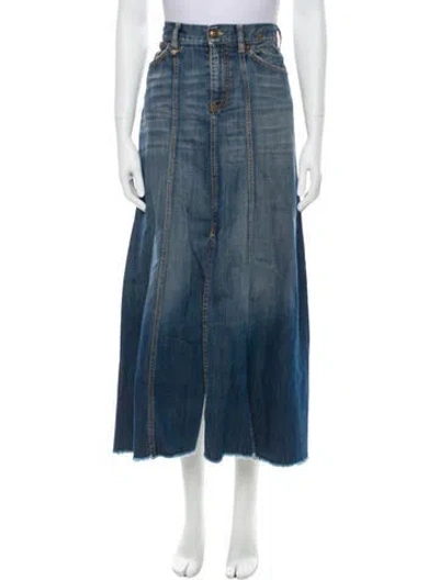 Pre-owned R13 Midi Length Skirt In Blue