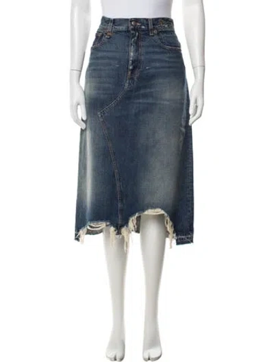 Pre-owned R13 Midi Length Skirt In Blue