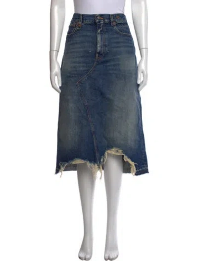 Pre-owned R13 Midi Length Skirt In Blue