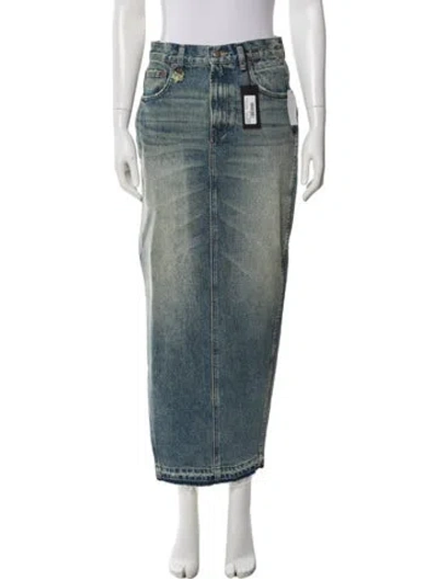 Pre-owned R13 Midi Length Skirt W/ Tags In Blue