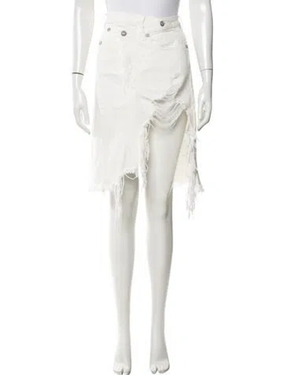 Pre-owned R13 Midi Length Skirt In White