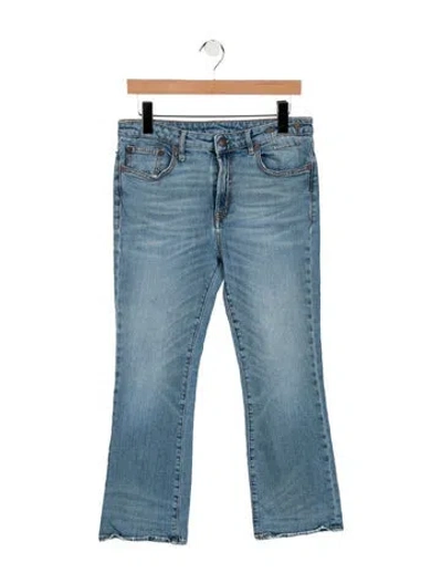 Pre-owned R13 Mid-rise Flared Jeans In Blue