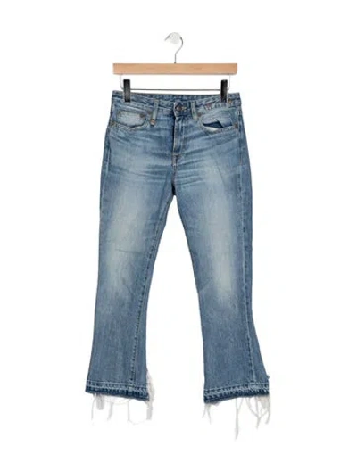 Pre-owned R13 Mid-rise Flared Jeans In Blue