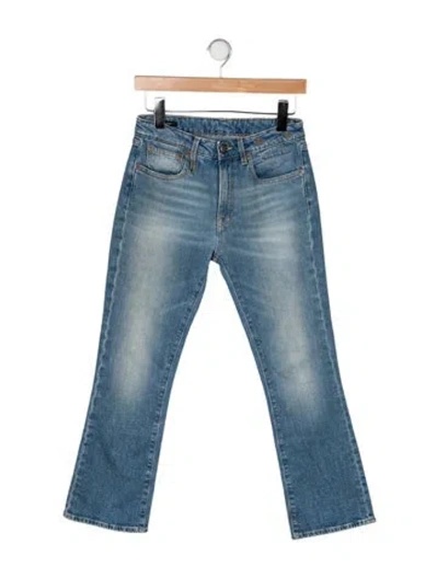 Pre-owned R13 Mid-rise Flared Jeans In Blue