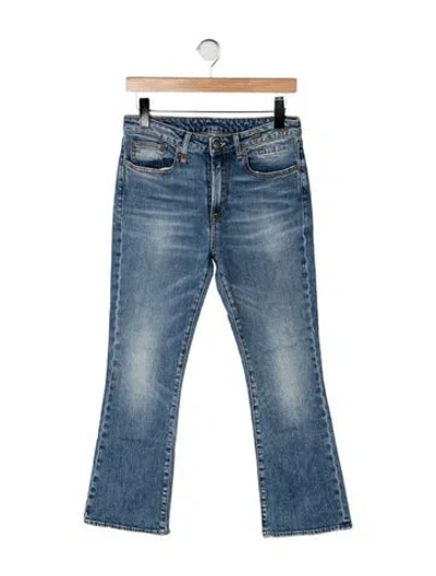 Pre-owned R13 Mid-rise Flared Jeans In Blue
