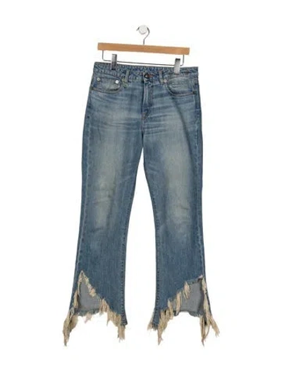 Pre-owned R13 Mid-rise Flared Jeans In Blue