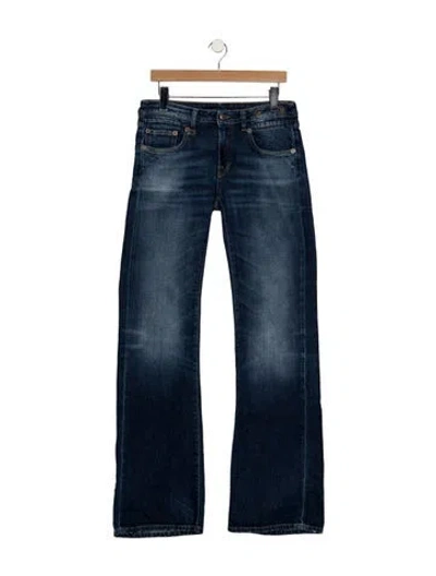 Pre-owned R13 Mid-rise Flared Jeans In Blue