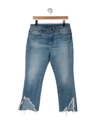Pre-owned R13 Mid-rise Flared Jeans In Blue