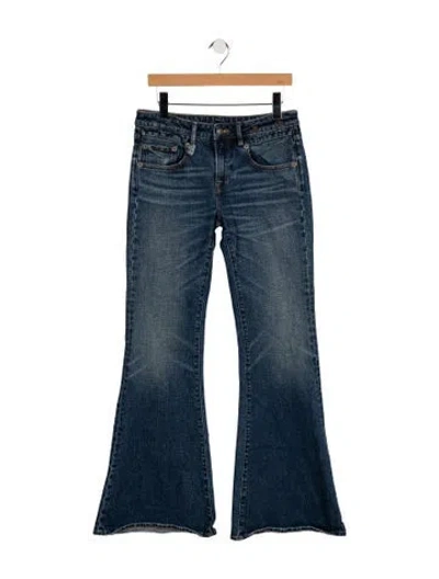Pre-owned R13 Mid-rise Flared Jeans In Blue
