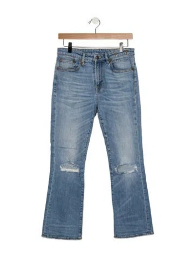 Pre-owned R13 Mid-rise Flared Jeans In Blue
