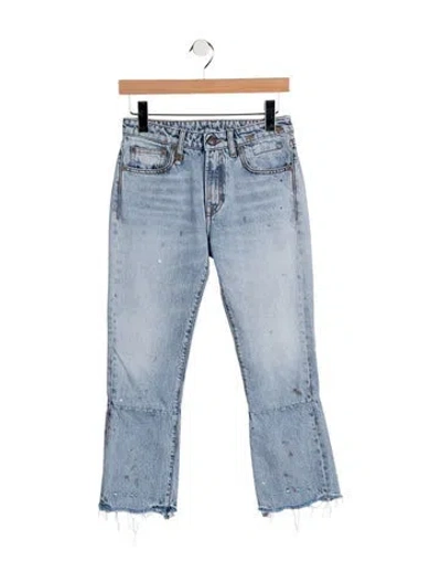 Pre-owned R13 Mid-rise Flared Jeans In Blue