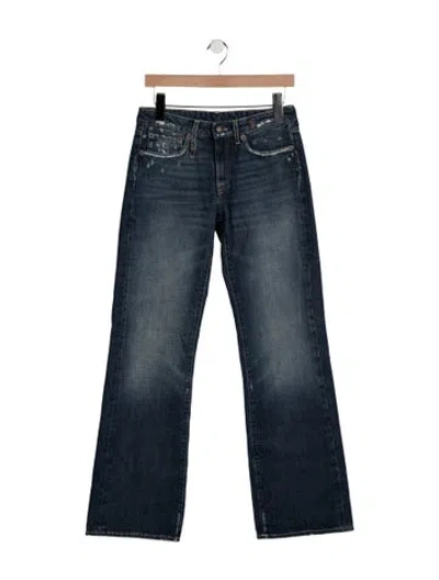 Pre-owned R13 Mid-rise Flared Jeans In Blue
