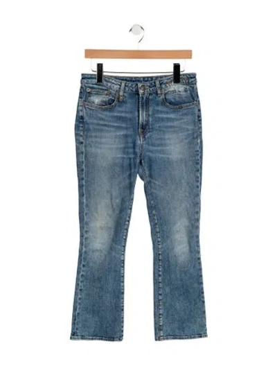 Pre-owned R13 Mid-rise Flared Jeans In Blue