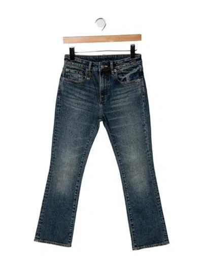 Pre-owned R13 Mid-rise Flared Jeans In Blue/green