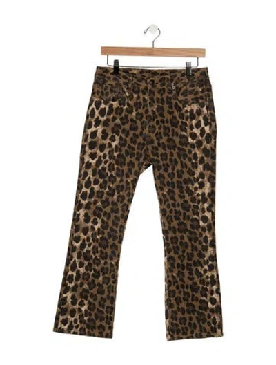 Pre-owned R13 Mid-rise Flared Jeans In Brown