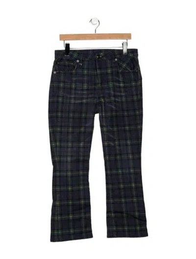 Pre-owned R13 Mid-rise Flared Jeans In Green