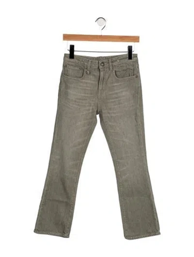 Pre-owned R13 Mid-rise Flared Jeans In Grey