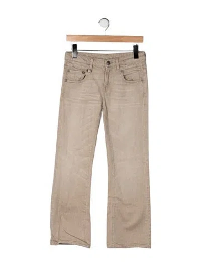 Pre-owned R13 Mid-rise Flared Jeans In Neutrals