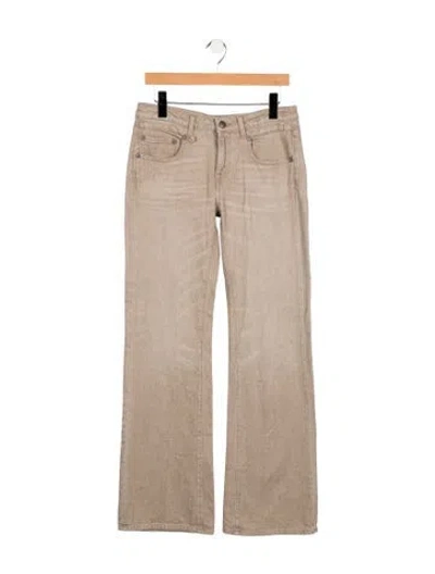 Pre-owned R13 Mid-rise Flared Jeans In Neutrals