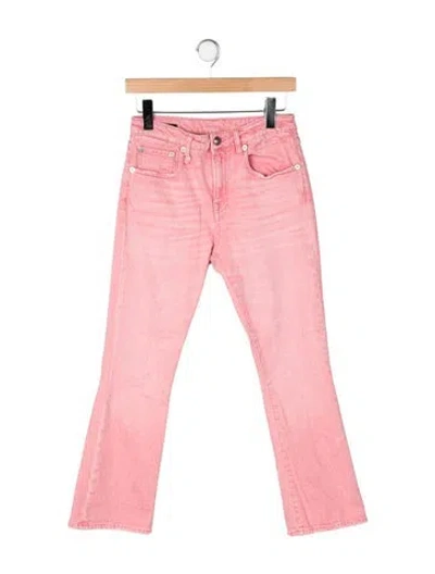 Pre-owned R13 Mid-rise Flared Jeans In Pink