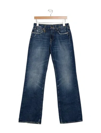 Pre-owned R13 Mid-rise Flared Jeans W/ Tags In Blue