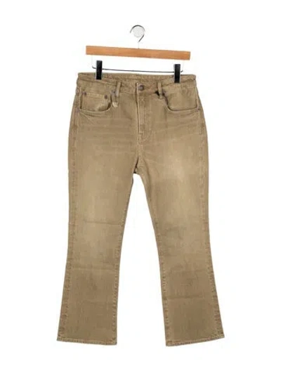 Pre-owned R13 Mid-rise Flared Jeans W/ Tags In Green
