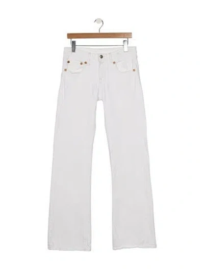 Pre-owned R13 Mid-rise Flared Jeans In White