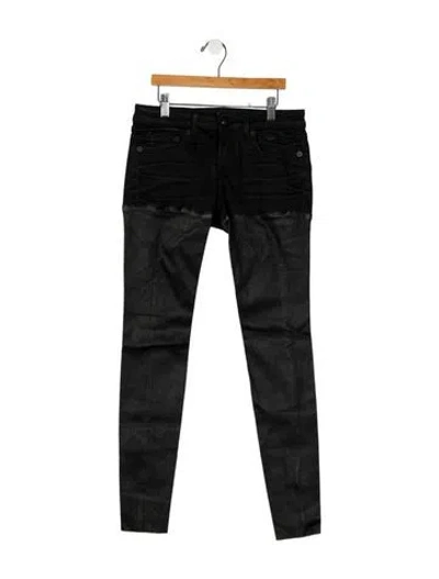 Pre-owned R13 Mid-rise Skinny Leg Jeans In Black