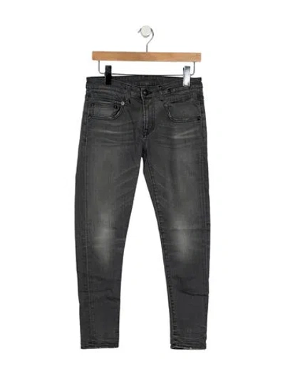 Pre-owned R13 Mid-rise Skinny Leg Jeans In Black