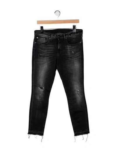Pre-owned R13 Mid-rise Skinny Leg Jeans In Black