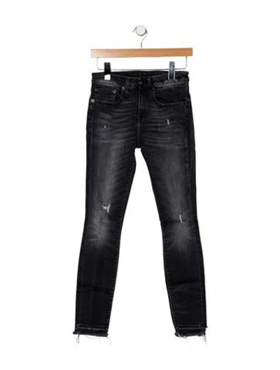 Pre-owned R13 Mid-rise Skinny Leg Jeans In Black