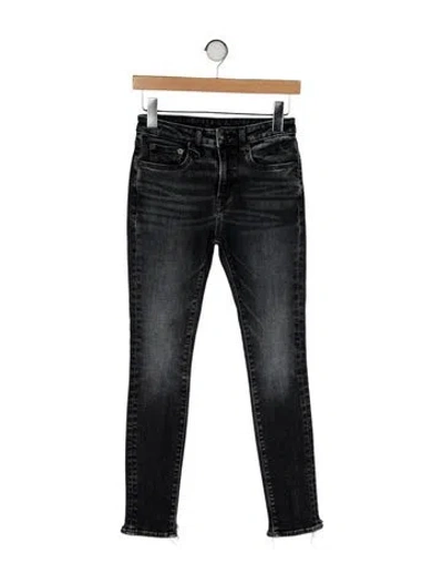 Pre-owned R13 Mid-rise Skinny Leg Jeans In Black