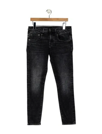 Pre-owned R13 Mid-rise Skinny Leg Jeans In Black