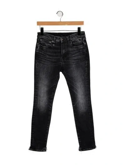 Pre-owned R13 Mid-rise Skinny Leg Jeans In Black