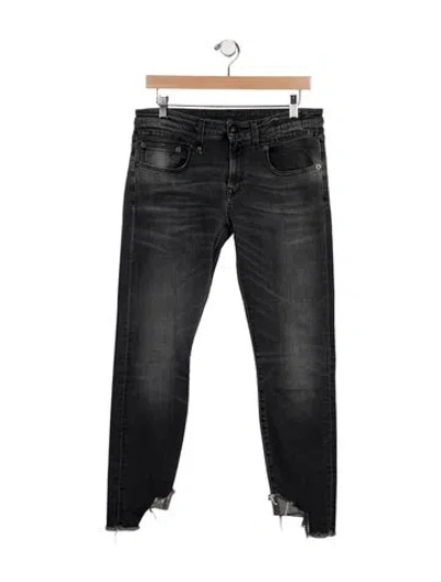 Pre-owned R13 Mid-rise Skinny Leg Jeans In Black
